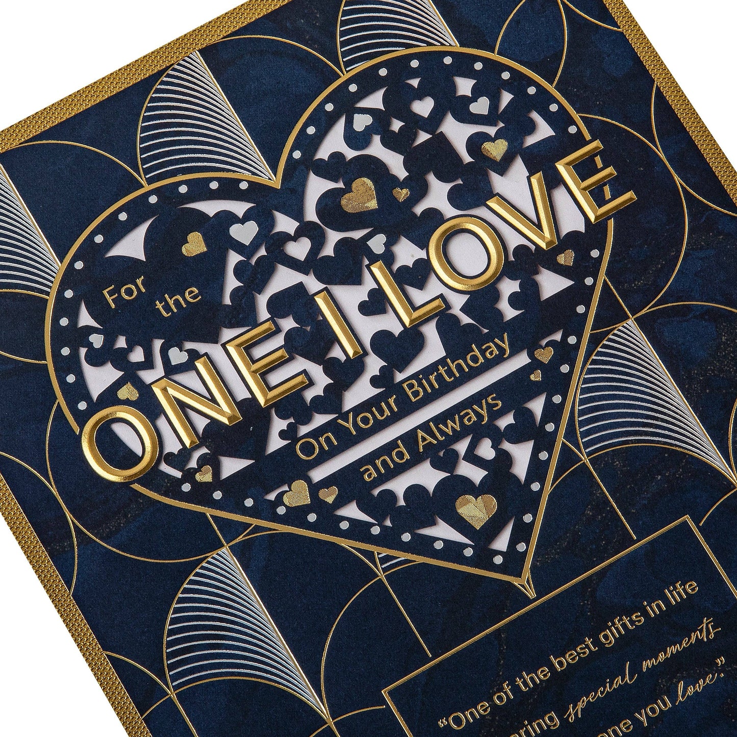 Birthday Card for Loved One - Dark Heart Pattern Design