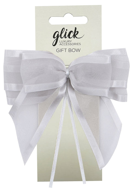 DESIGNER S/EDGE RIBBON BOW SILVER