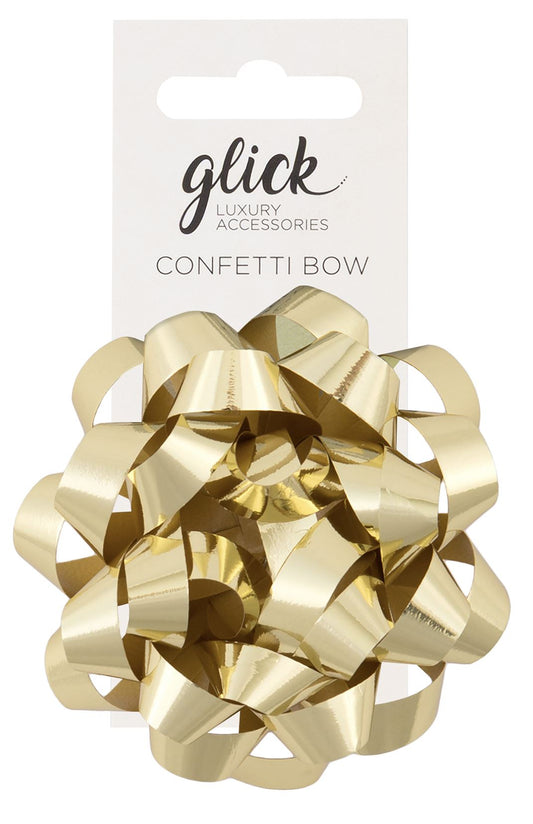 BOW CONFETTI METALLIC GOLD