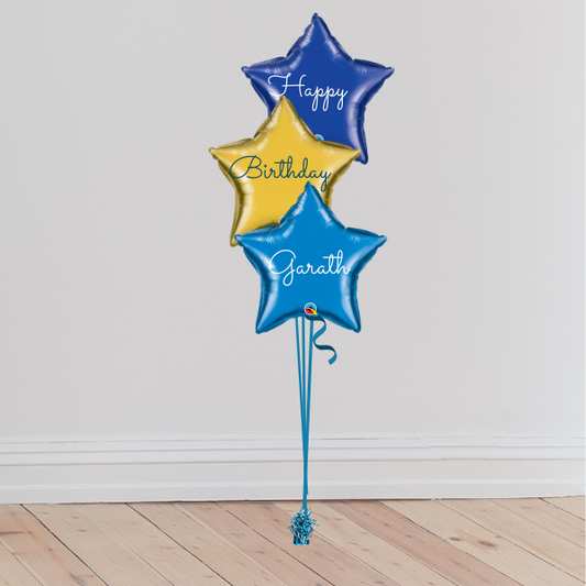 Foil Trio Balloon Bouquet (Inflated with Helium & Weight Included)