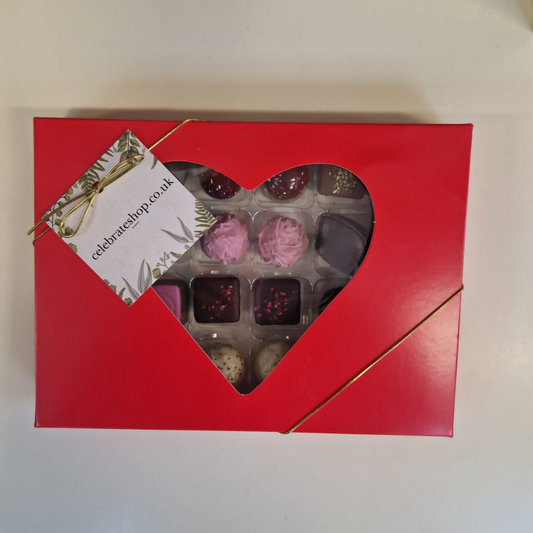 Select Your Own Valentines 24 Red Heart Chocolate Gift Box