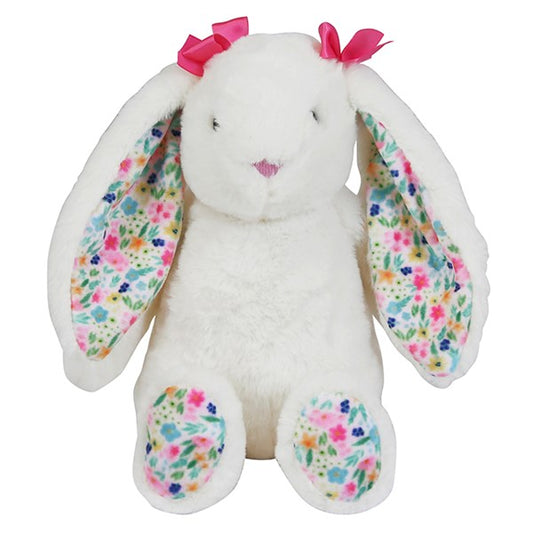 Floral Cream Bunny Plush 8"
