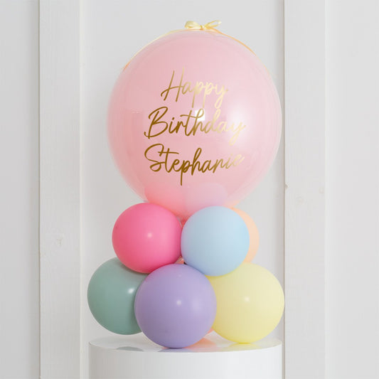 Pastel Latex Air Filled Personalised Bubble Stack