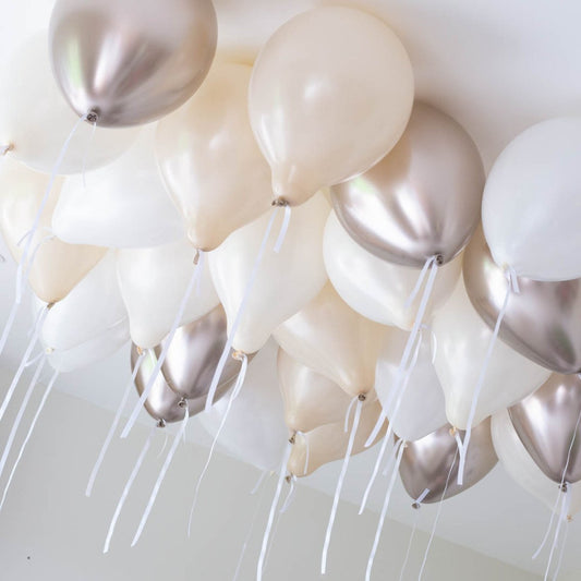 Chrome Nude Latex Ceiling Balloons (Helium Filled)
