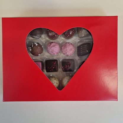 Select Your Own Valentines 24 Red Heart Chocolate Gift Box