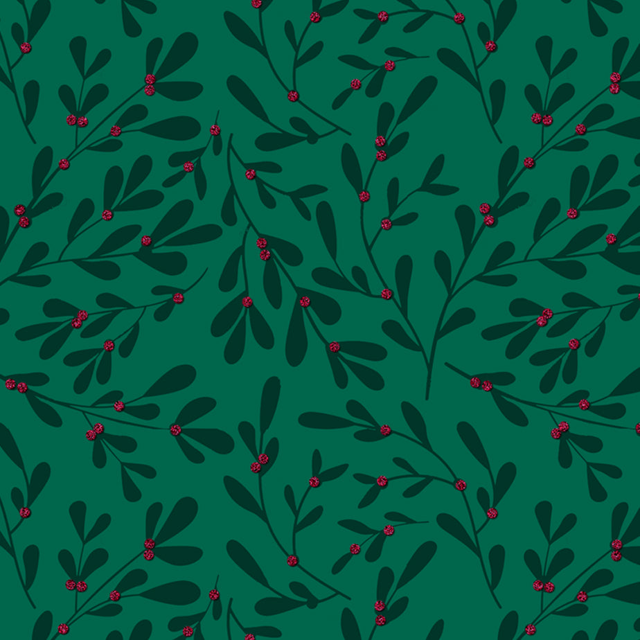 Uniqueco Bio Glitter FSCM 2m Rollwrap Holly & Ivy Mistletoe