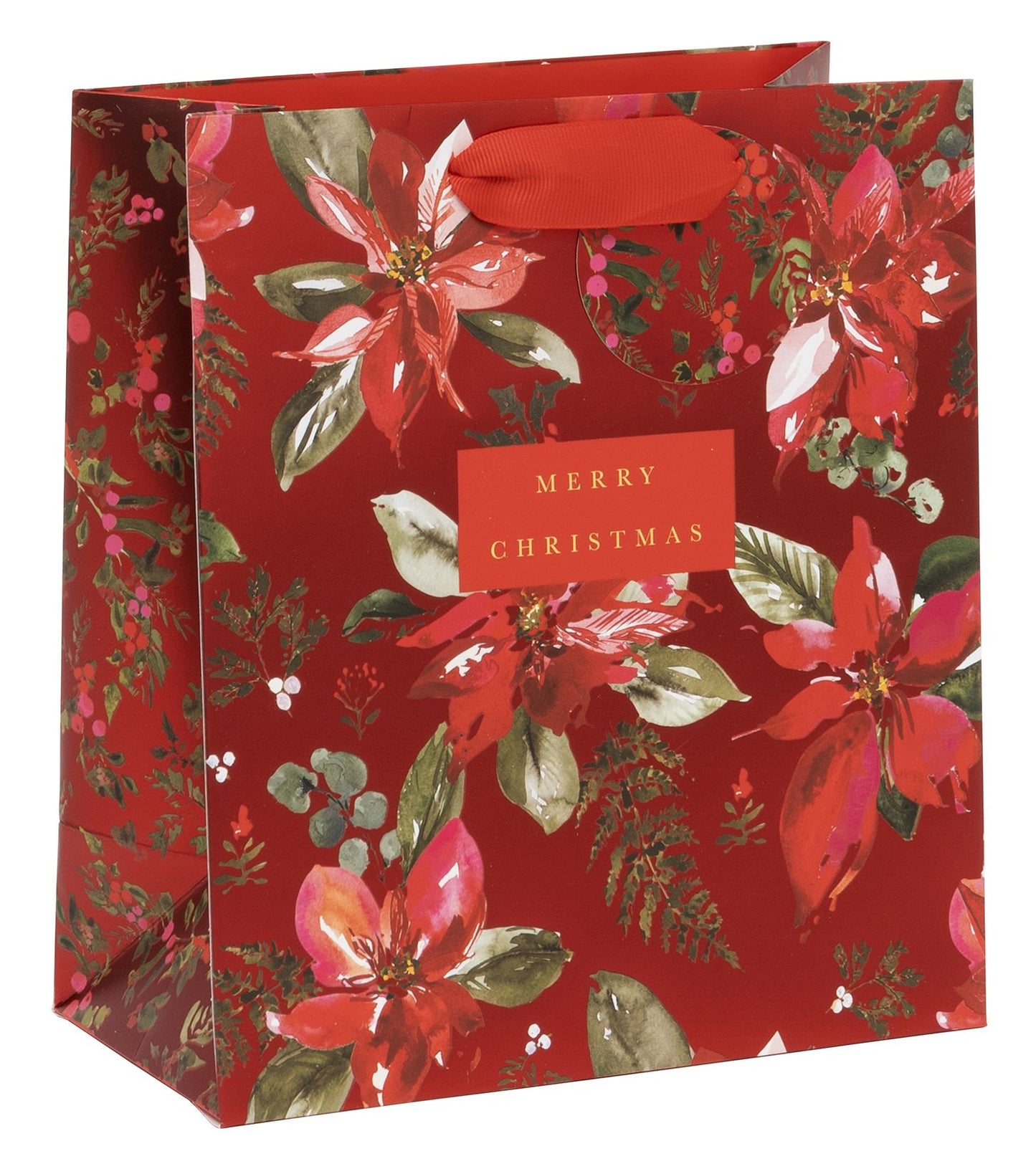 BAG MEDIUM PERFECT POINSETTIA RED