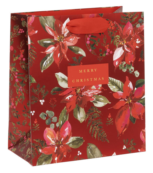 BAG MEDIUM PERFECT POINSETTIA RED