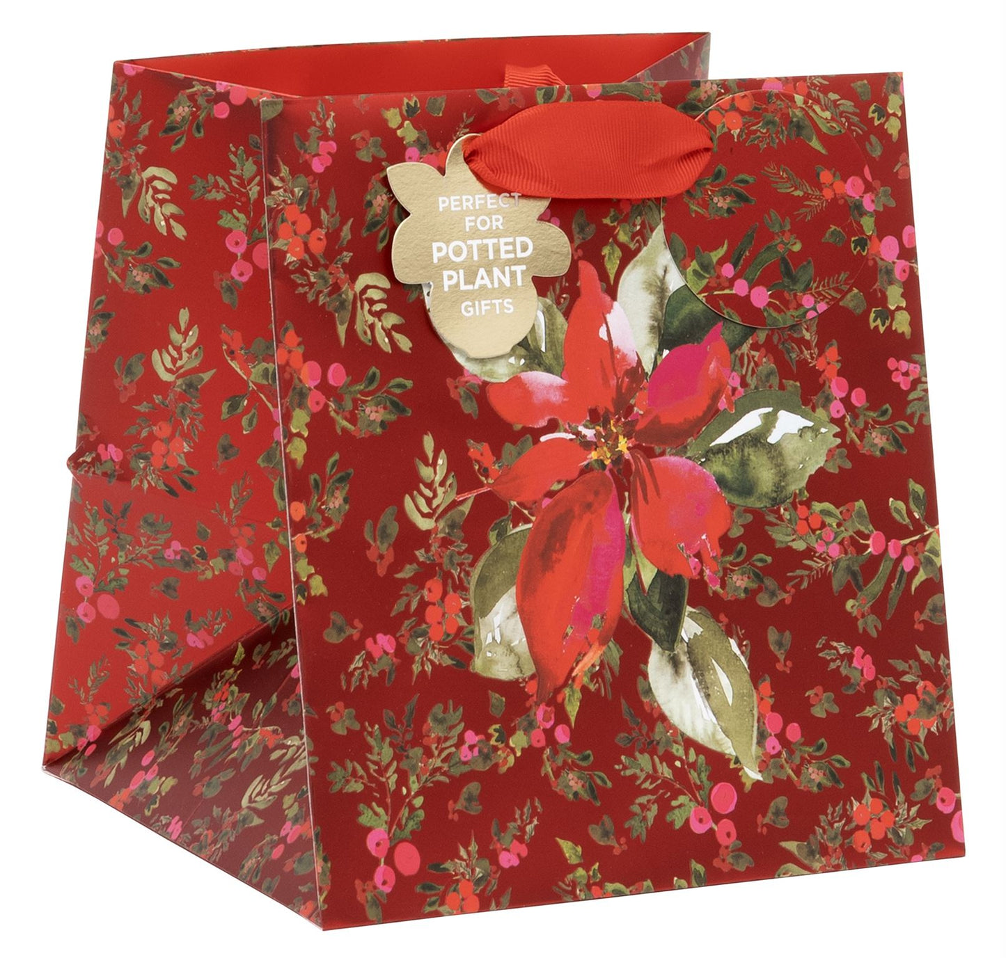 BAG PLANT PERFECT POINSETTIA RED