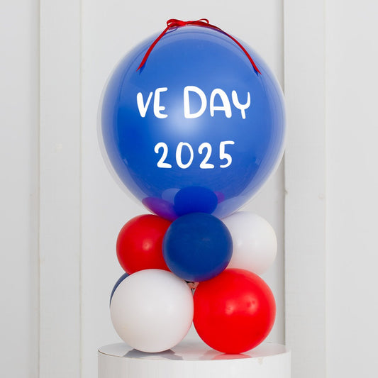 Union Jack Latex Air Filled Personalised Bubble Stack