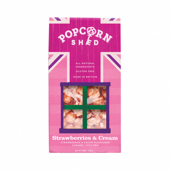 Strawberry & Cream Popcorn shed 80g
