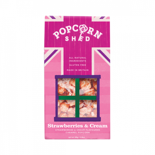 Strawberry & Cream Popcorn shed 80g