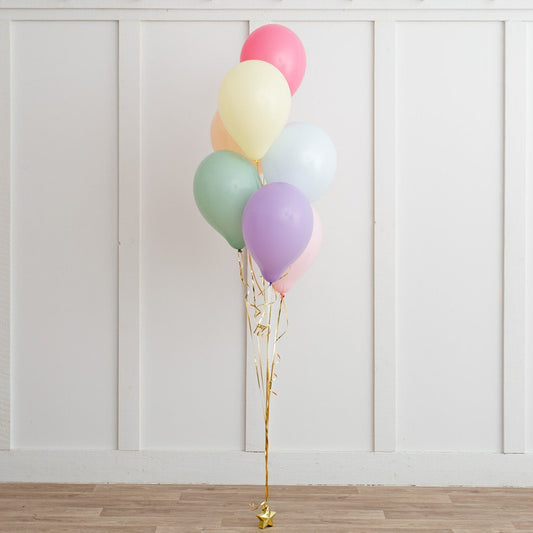 Pastel Rainbow Latex Balloon Bouquet (Helium Filled)