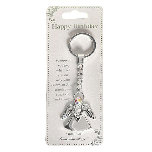 Guardian Angel Keychain Happy Birthday