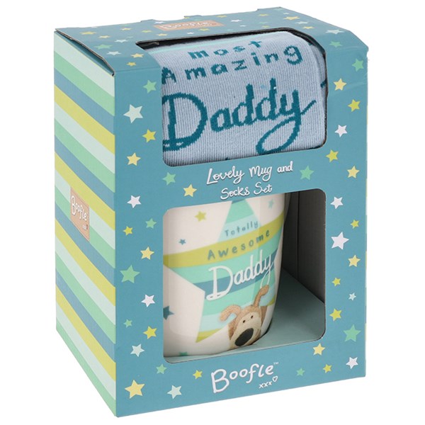 Boofle Male Mug & Sock Set Daddy