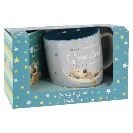 Boofle Male Mug & Coaster Set Grandad