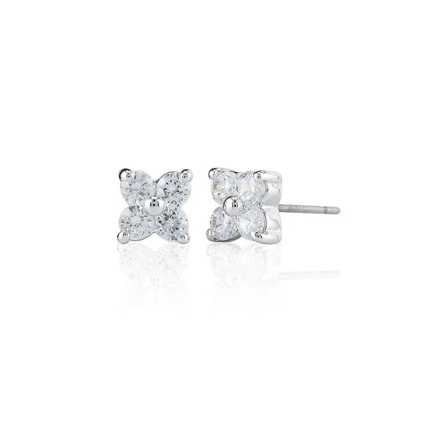 Four Stone Stud Earrings