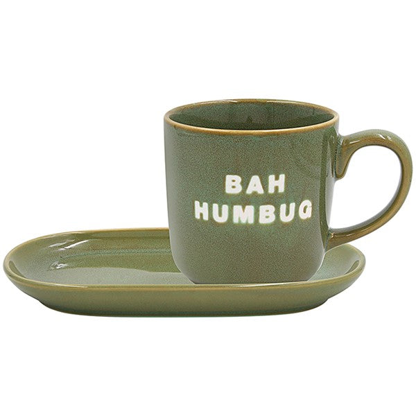 Xmas Snack Set Bah Humbug Green