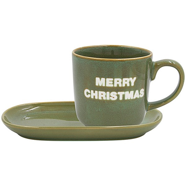 Xmas Snack Set Merry Xmas Green