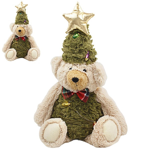 Xmas LED Teddy Sitting Small