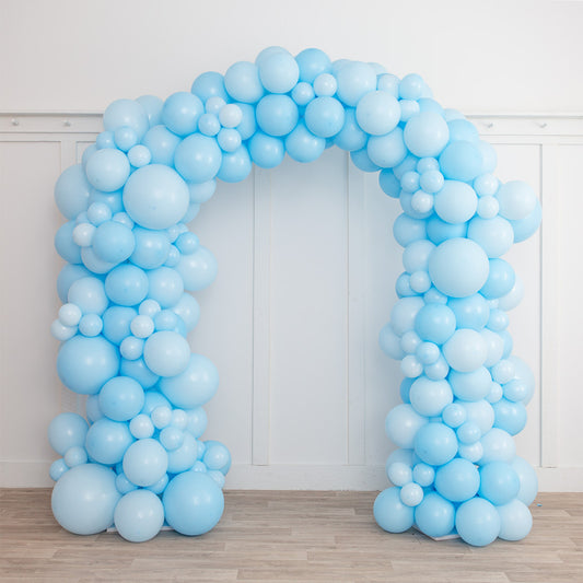 Baby Blue Ready Made Latex Balloon Arch Inflated