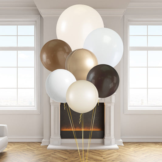 Neutral Baby Giant Latex Balloon Bouquet (Helium Filled)