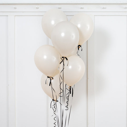 Black Ivory Bow Latex Balloon Bouquet (Helium Filled)