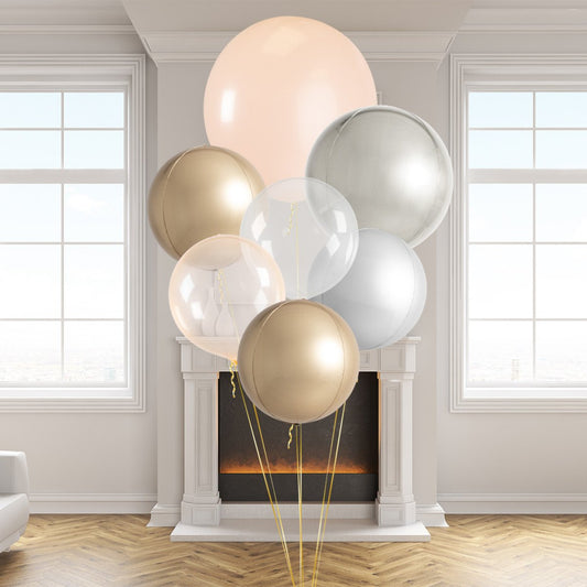Nude Blush Giant Latex Balloon Bouquet (Helium Filled)