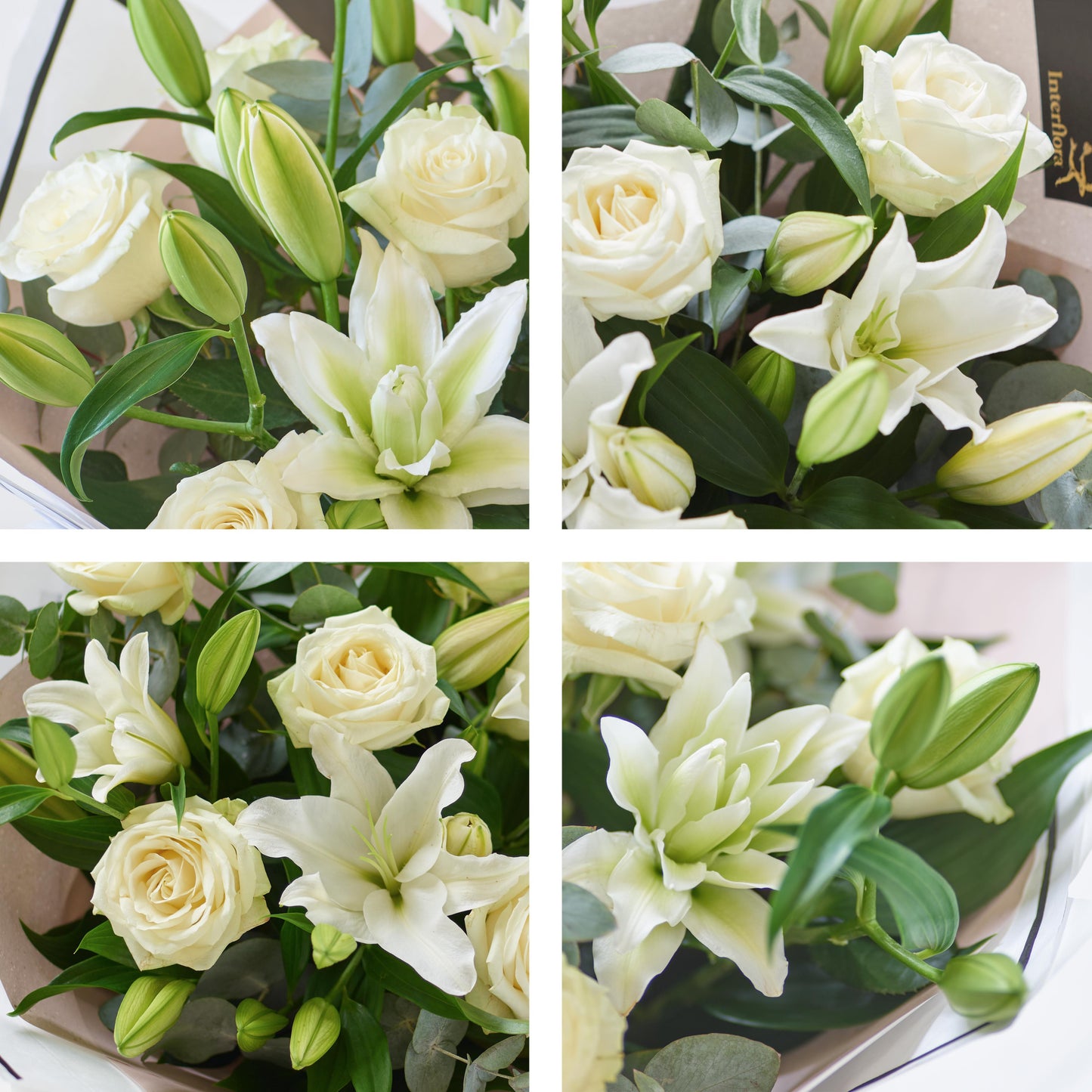 White Rose and Lily Bouquet