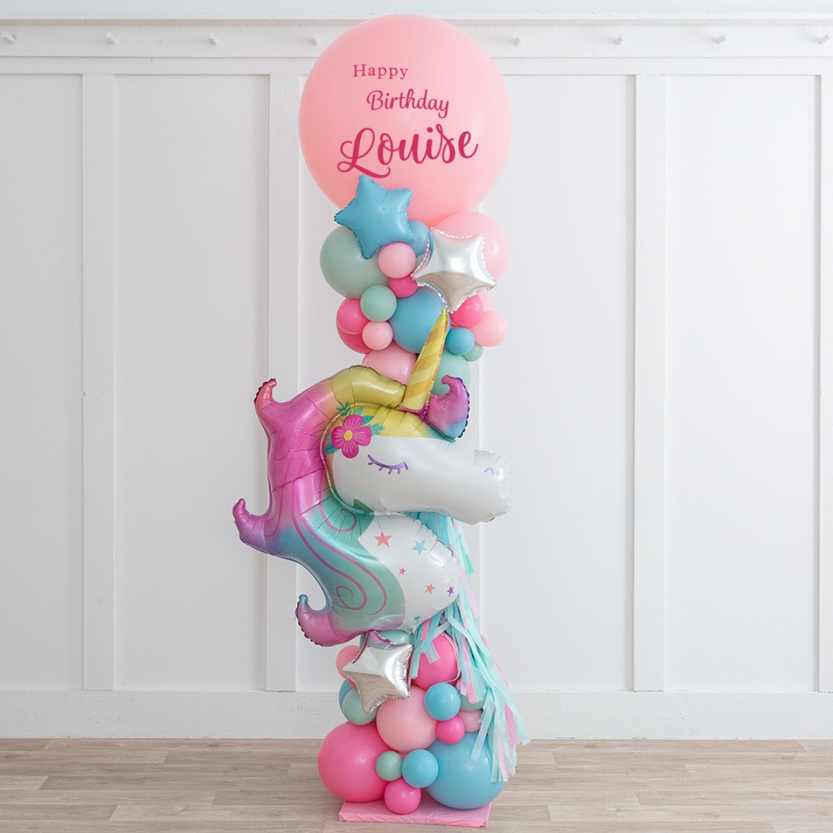 Pastel Rainbow  Balloon Pillar