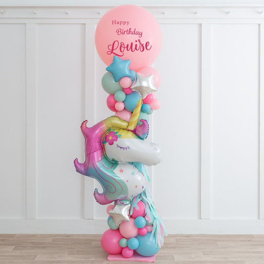 Pastel Rainbow  Balloon Pillar