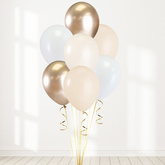 Chrome Nude Latex Balloon Bouquet (Helium Filled)