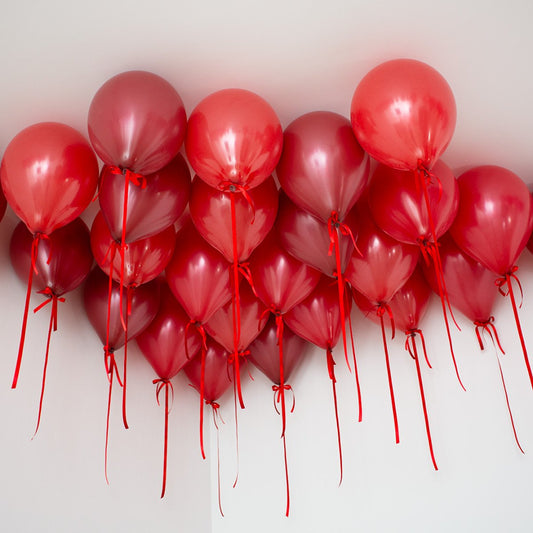 Red Cherry Latex Ceiling Balloons (Helium Filled)