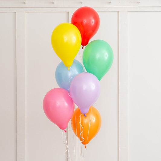 Bright Rainbow Latex Balloon Bouquet (Helium Filled)
