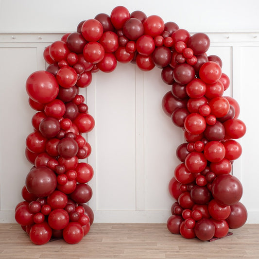 Red Cherry Ready Made Latex Balloon Arch Inflated