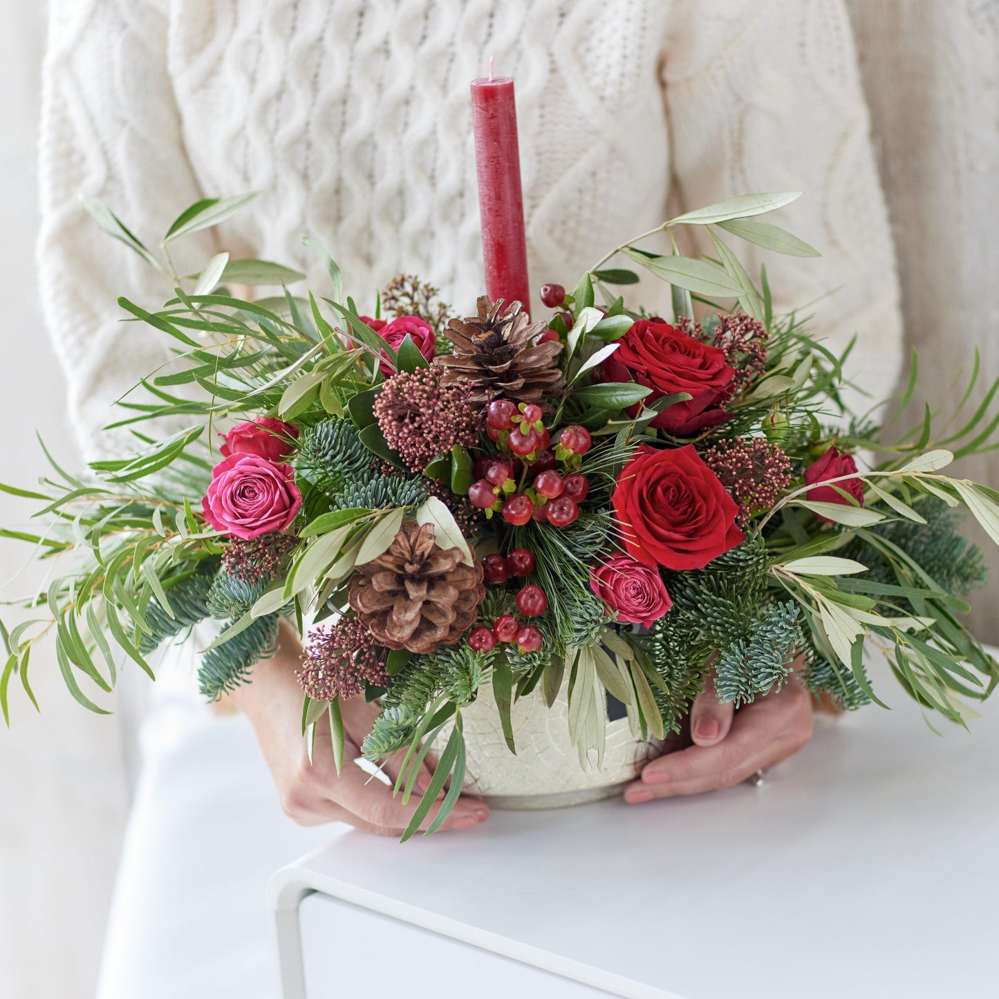 Luxury Christmas Candle Arrangement