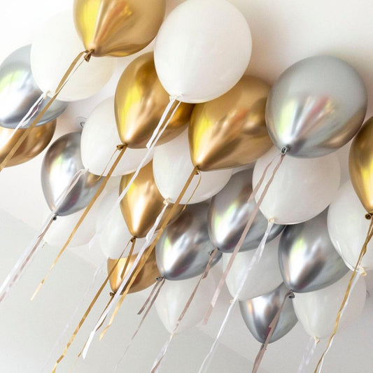 Metallica Latex Ceiling Balloons (Helium Filled)
