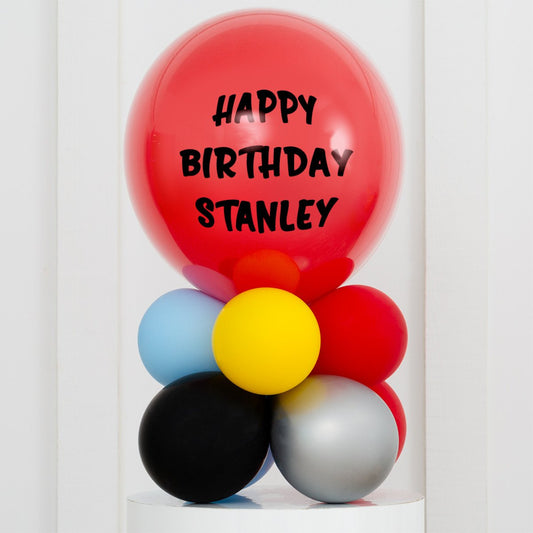Superhero Latex Air Filled Personalised Bubble Stack