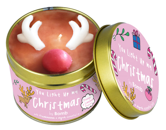 You Light Up My Christmas Scent Stories Tin Candle