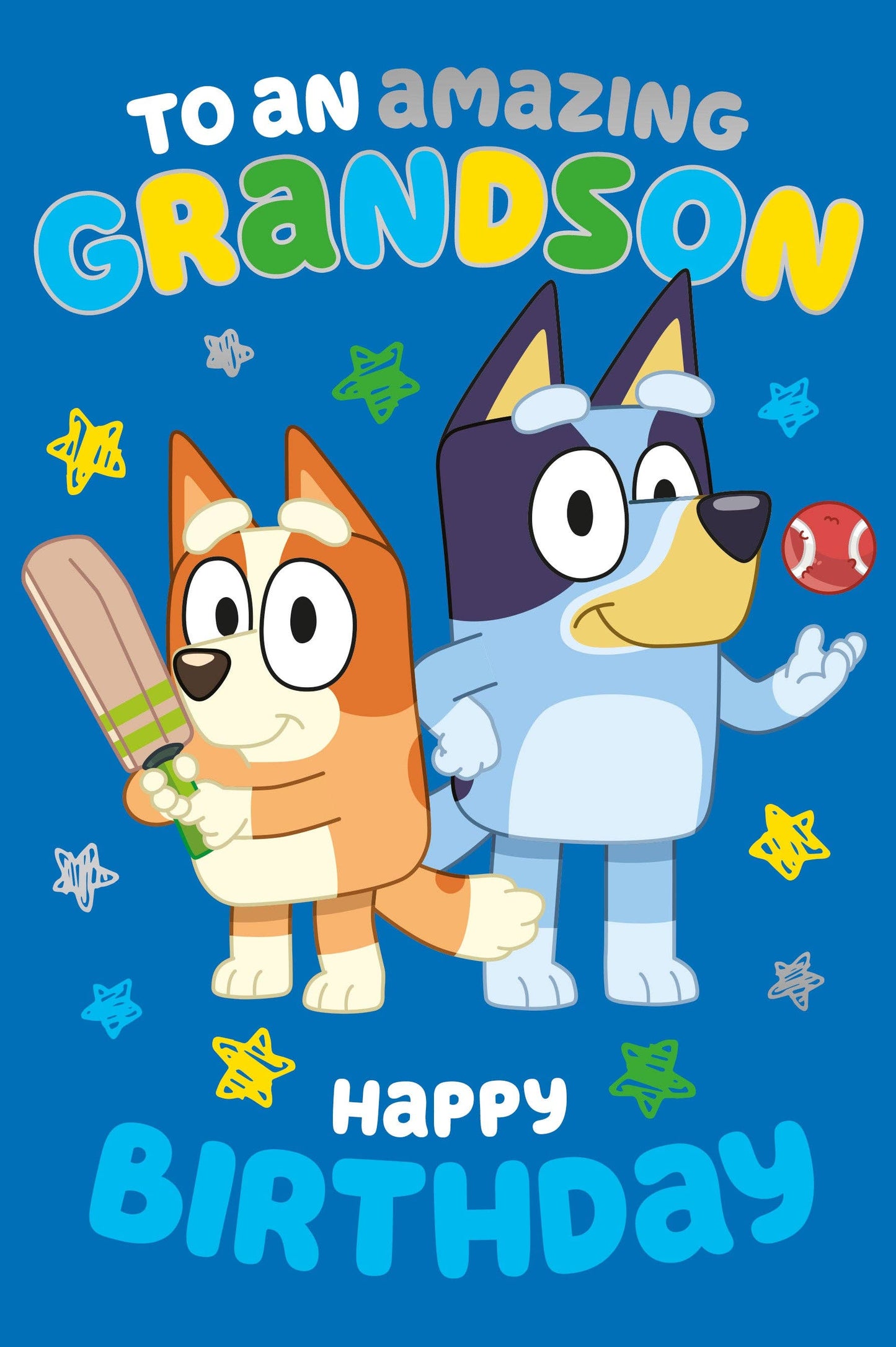 Bluey Grandson Birthday Card