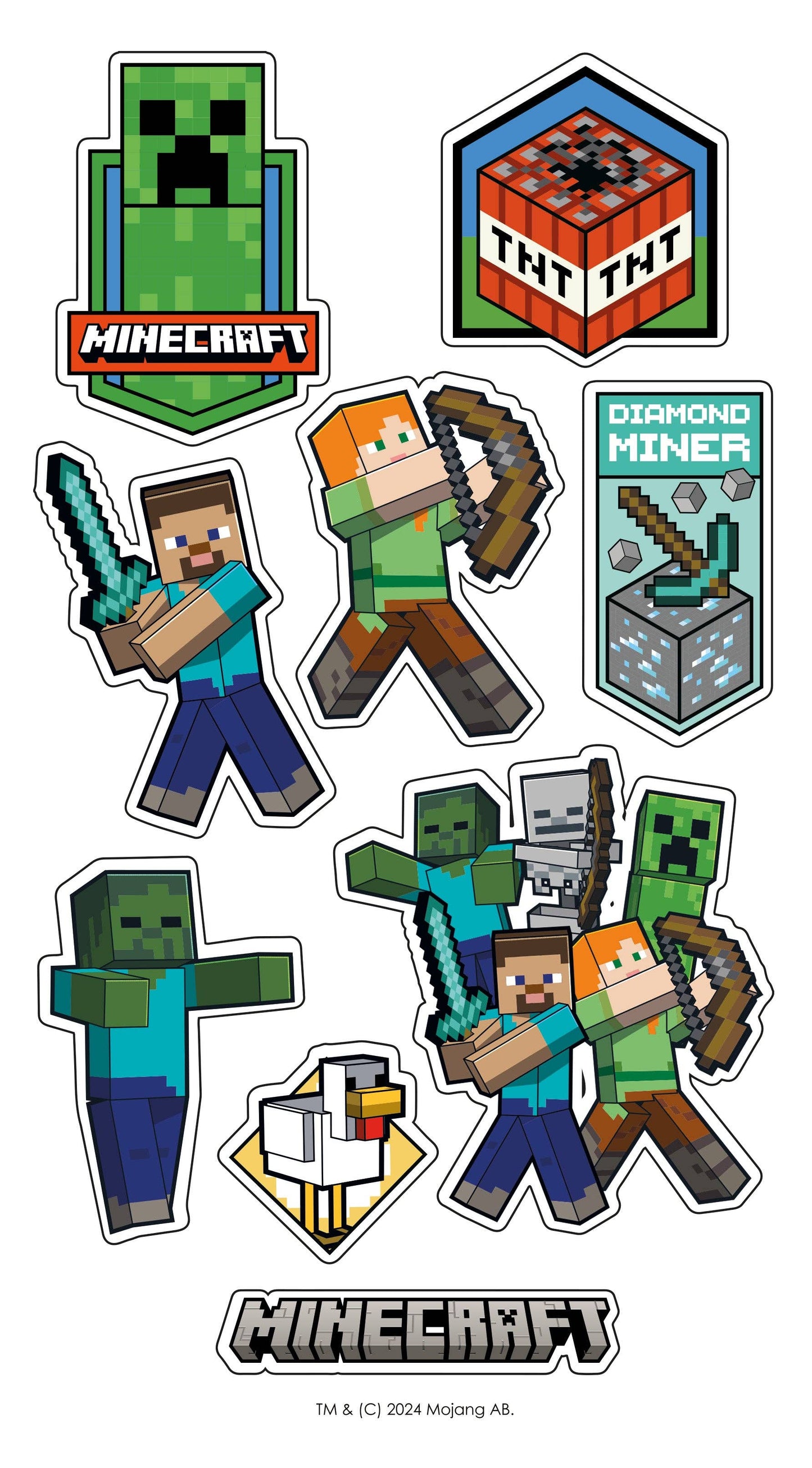 Minecraft Sticker Birthday Card