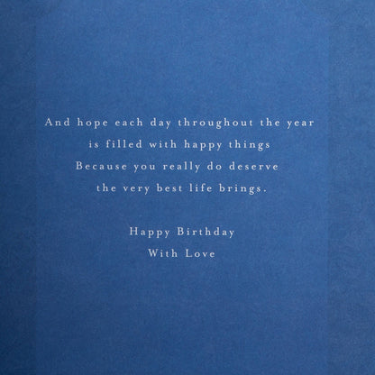 Birthday Card for Son with Floral Design and Verse