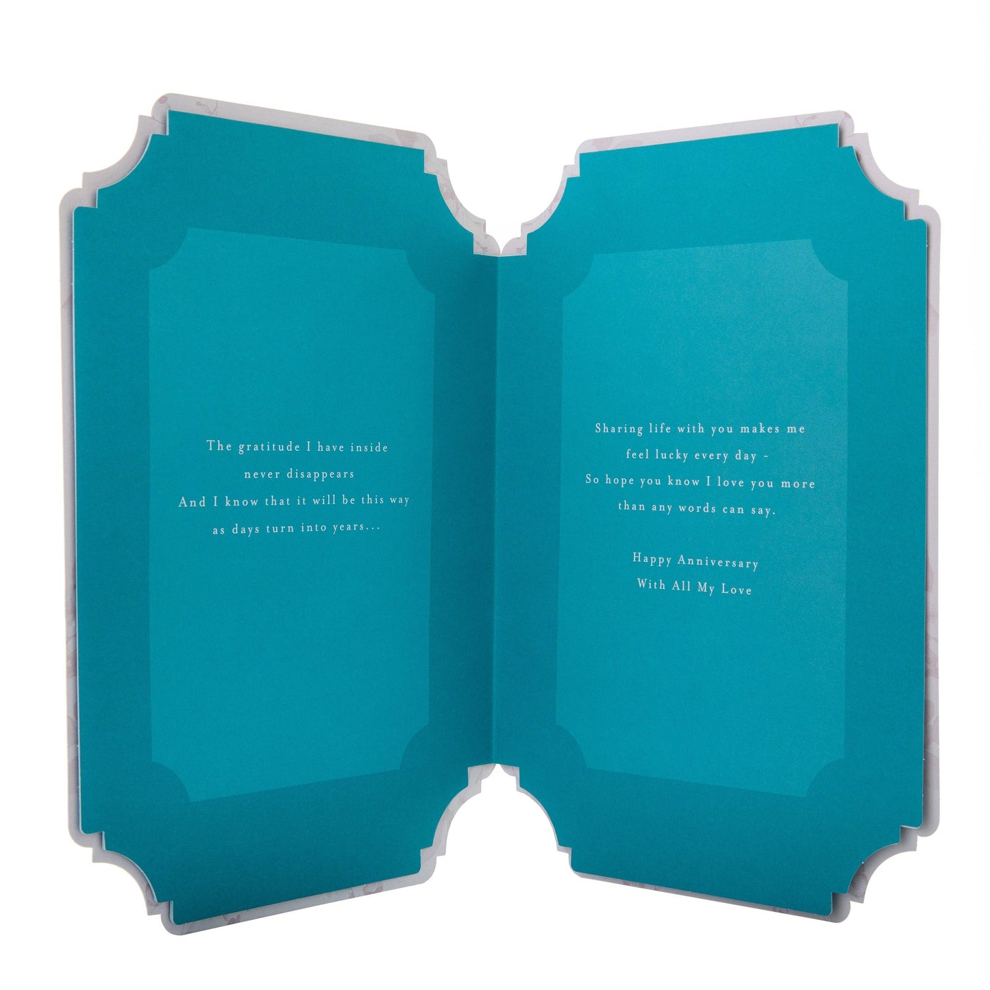 Anniversary Card for Wife with Floral Design and Verse