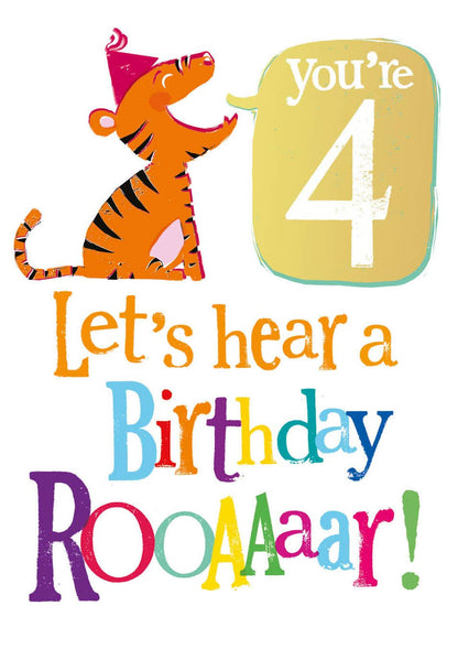 Brightside Age 4 Birthday Card