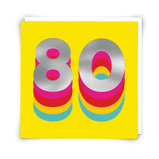 Rainbow 80 Greetings Card