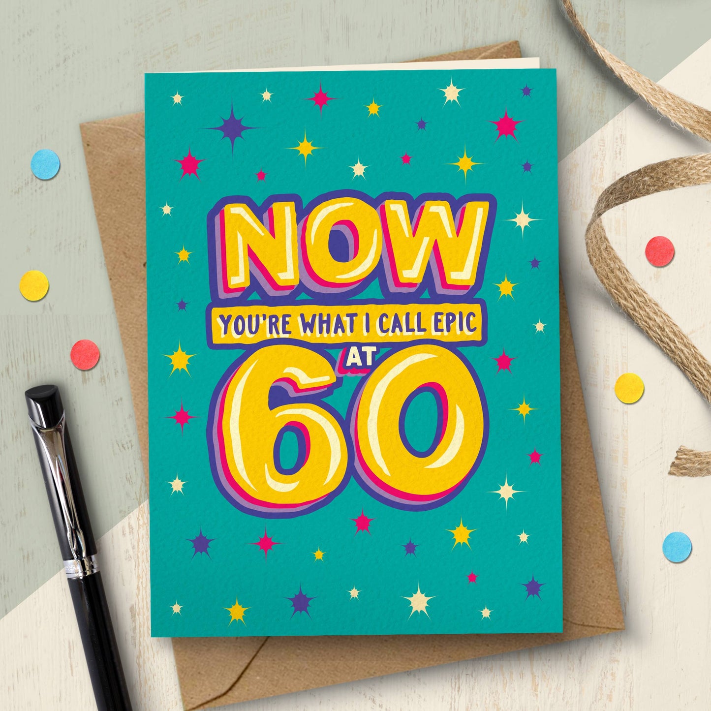 GA15 Funny epic 60th milestone birthday card