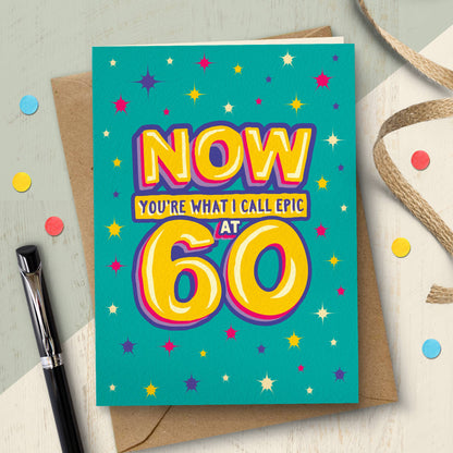 GA15 Funny epic 60th milestone birthday card