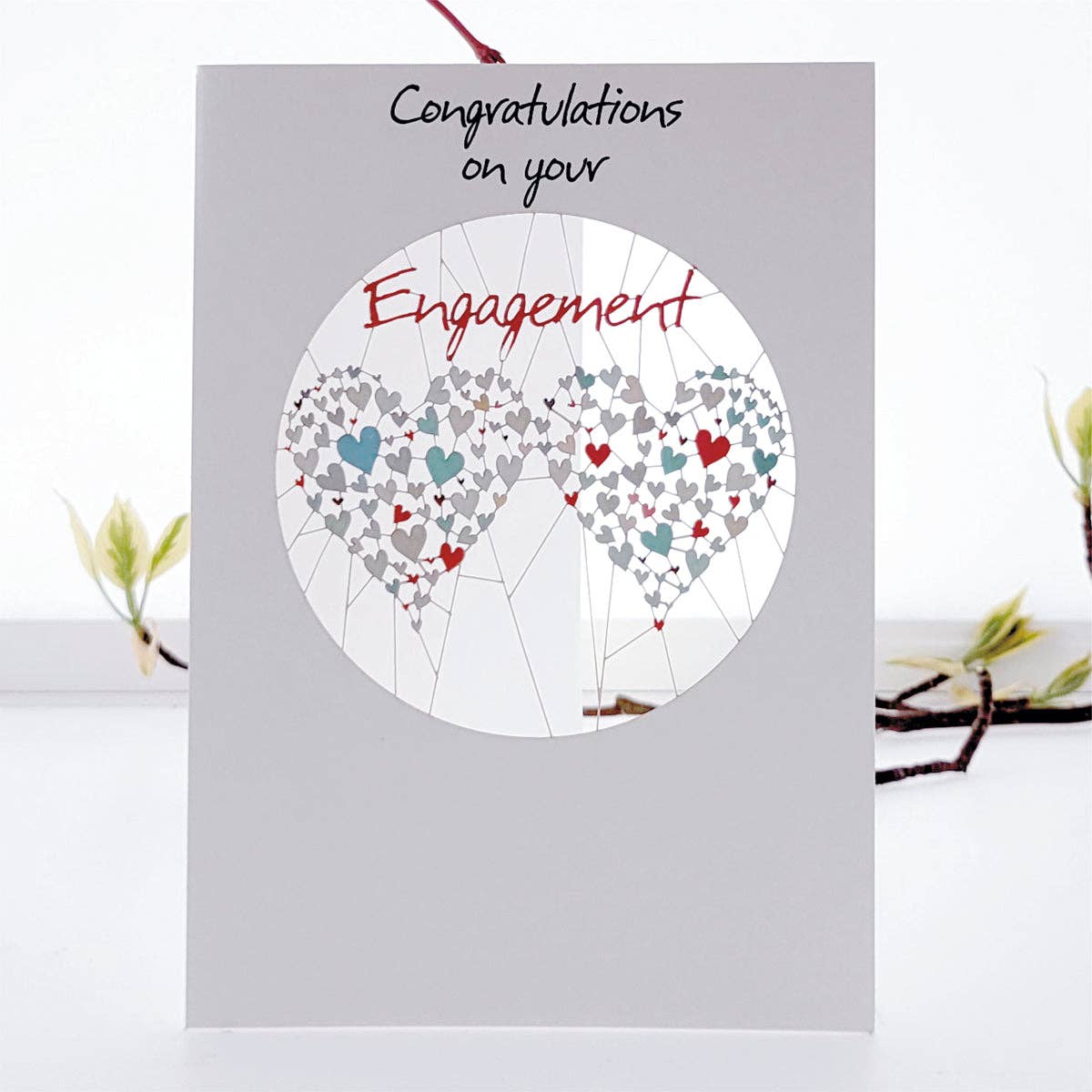Congratulations On Your Engagement - Hearts Engagement Card