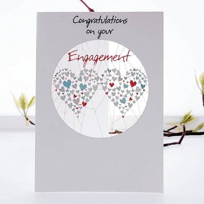 Congratulations On Your Engagement - Hearts Engagement Card