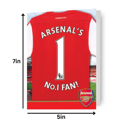 Arsenal FC 'No.1' Fan Birthday Card